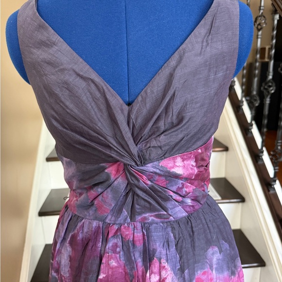 Neiman Marcus Purple and Pink Midi Dress - Picture 2 of 5